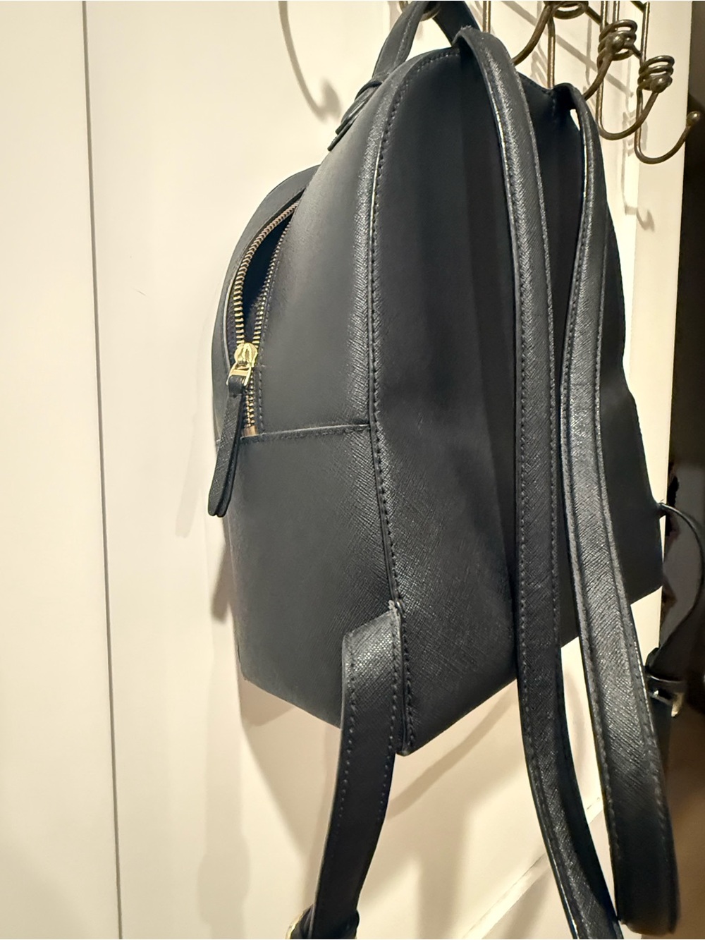 Tory Burch Black Leather Mini Backpack with Gold Hardware - Picture 6 of 6